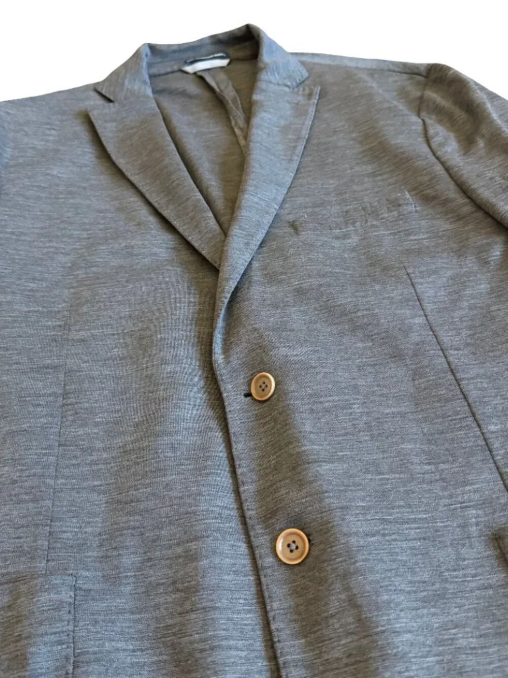 Hart Schaffner Marx Active Merino Wool Stretch Blazer Jacket Grey Size 48R Men's - Picture 5 of 14